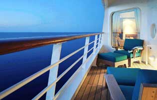 Uno de los balcones de este buque "Todo Suites"